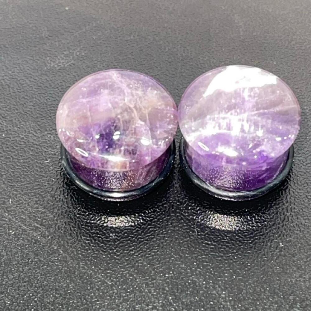 Stone Amethyst Crystal Plugs 16MM